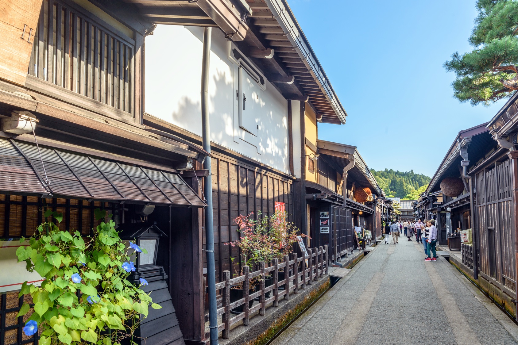 它是岐阜县北部的中心城市,是一个繁荣已久的古镇,街道效仿京都设计